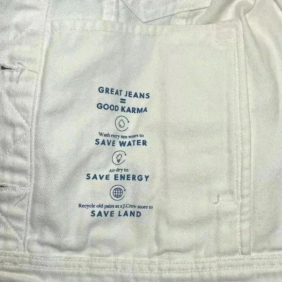 J. Crew Classic White Denim Jeans Jacket - Small - Picture 7 of 7